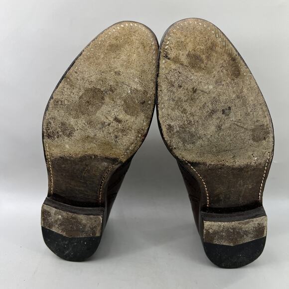 Crockett & Jones Canterbury Wingtip Oxford Men Size 9 E Wide Brown Brogue Shoes - Picture 7 of 10